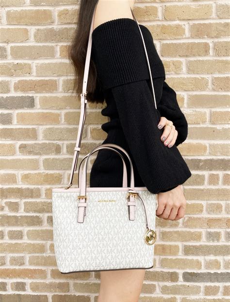 jet set travel extra-small logo top-zip tote bag michael kors|Michael Kors Jet Set Travel Extra.